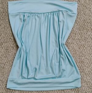 Light Blue Strapless Top